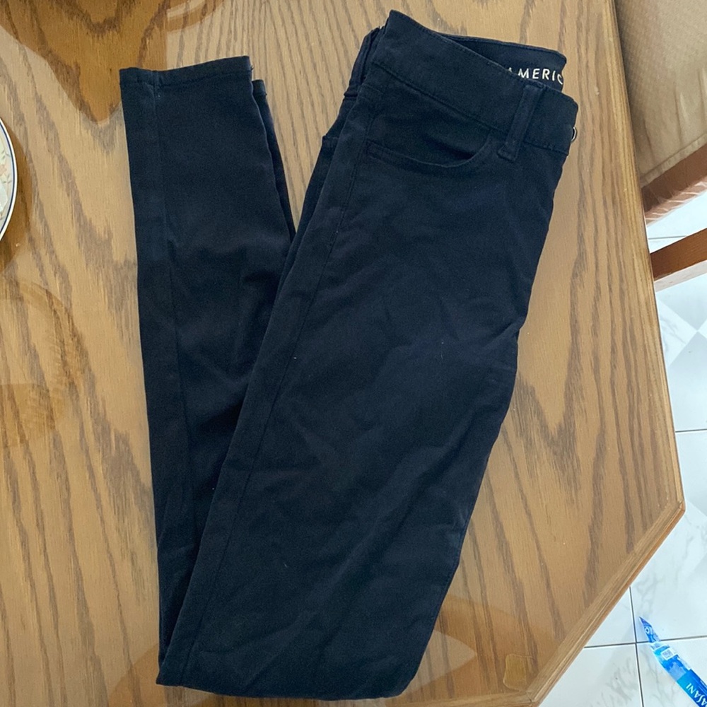 American Eagle Black Jeggings size 0 long